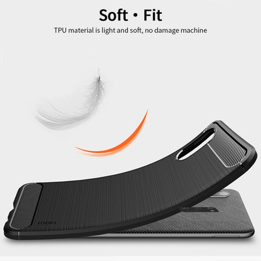 For Samsung Galaxy A02 / M02 MOFI Gentleness Series Brushed Texture Carbon Fiber Soft TPU Case(Black) by MOFI