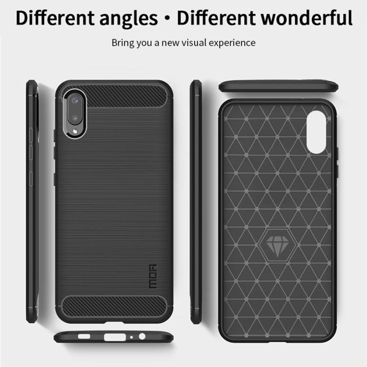 For Samsung Galaxy A02 / M02 MOFI Gentleness Series Brushed Texture Carbon Fiber Soft TPU Case(Black) - Galaxy Phone Cases by MOFI | Online Shopping UK | buy2fix
