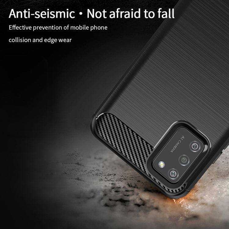 For Samsung Galaxy A02s/M02s/F02s(EU Version) MOFI Gentleness Series Brushed Texture Carbon Fiber Soft TPU Case(Black) - Galaxy Phone Cases by MOFI | Online Shopping UK | buy2fix