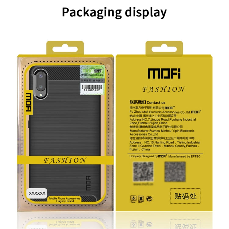 For Samsung Galaxy A32 4G(EU Version) MOFI Gentleness Series Brushed Texture Carbon Fiber Soft TPU Case(Blue) - Galaxy Phone Cases by MOFI | Online Shopping UK | buy2fix