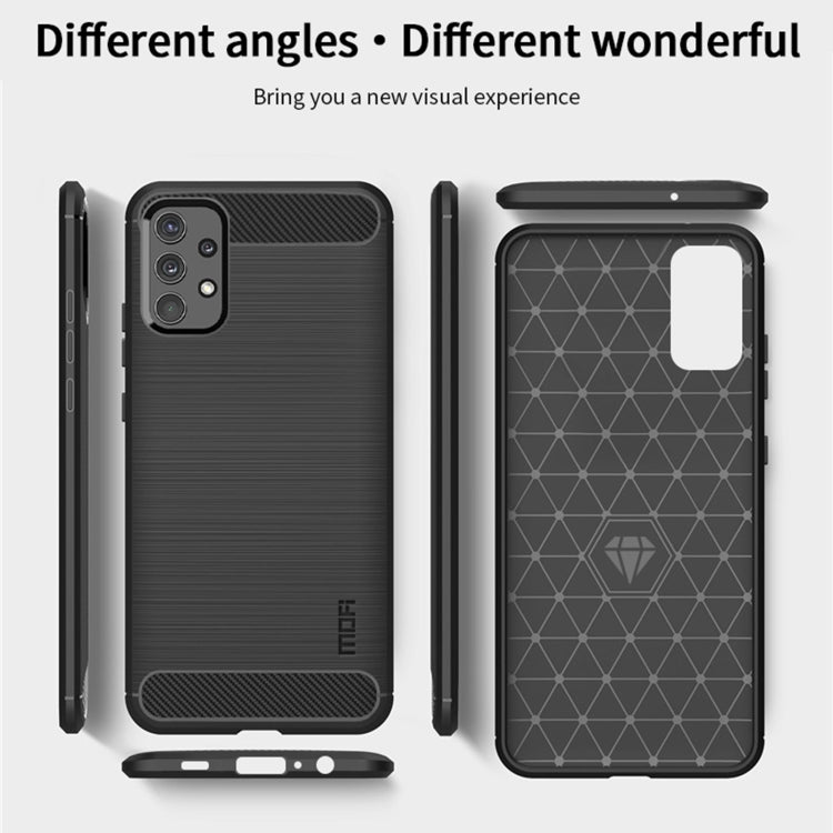 For Samsung Galaxy A32 4G(US Version) MOFI Gentleness Series Brushed Texture Carbon Fiber Soft TPU Case(Grey) - Galaxy Phone Cases by MOFI | Online Shopping UK | buy2fix