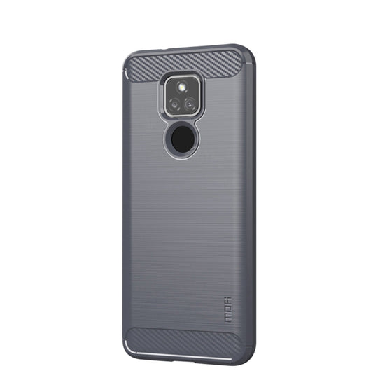 For Motorola Moto G Play 2021 MOFI Gentleness Series Brushed Texture Carbon Fiber Soft TPU Case(Gray)