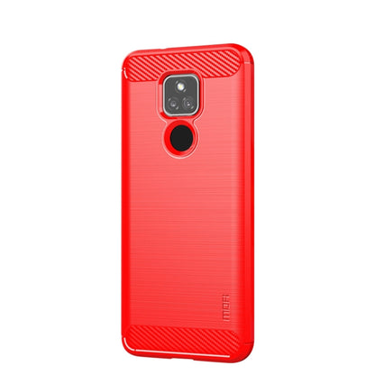 For Motorola Moto G Play 2021 MOFI Gentleness Series Brushed Texture Carbon Fiber Soft TPU Case(Red) - Motorola Cases by MOFI | Online Shopping UK | buy2fix