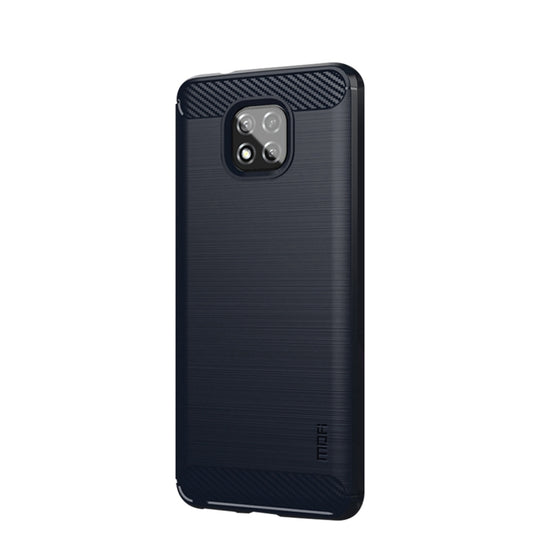 For Motorola Moto G Power 2021 MOFI Gentleness Series Brushed Texture Carbon Fiber Soft TPU Case(Blue)