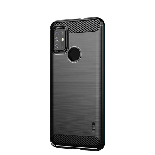 For Motorola Moto G10 / G30 MOFI Gentleness Series Brushed Texture Carbon Fiber Soft TPU Case(Black) - Motorola Cases by MOFI | Online Shopping UK | buy2fix