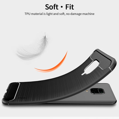 For Xiaomi Redmi Note 9s / Note 9 Pro / Note 9 Pro Max / Foco M2 Pro MOFI Gentleness Series Brushed Texture Carbon Fiber Soft TPU Case(Blue) - Xiaomi Cases by MOFI | Online Shopping UK | buy2fix