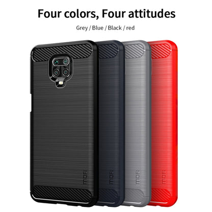 For Xiaomi Redmi Note 9s / Note 9 Pro / Note 9 Pro Max / Foco M2 Pro MOFI Gentleness Series Brushed Texture Carbon Fiber Soft TPU Case(Grey) - Xiaomi Cases by MOFI | Online Shopping UK | buy2fix