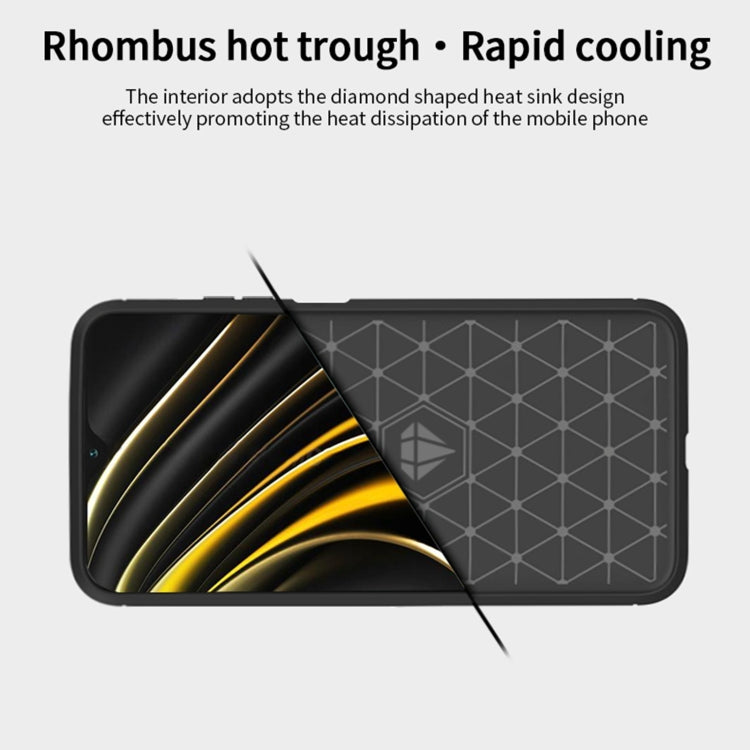 For Xiaomi Poco M3 / Redmi 9T MOFI Gentleness Series Brushed Texture Carbon Fiber Soft TPU Case(Blue) - Xiaomi Cases by MOFI | Online Shopping UK | buy2fix