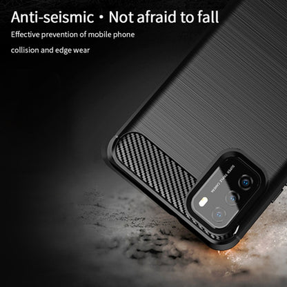 For Xiaomi Poco M3 / Redmi 9T MOFI Gentleness Series Brushed Texture Carbon Fiber Soft TPU Case(Grey) - Xiaomi Cases by MOFI | Online Shopping UK | buy2fix