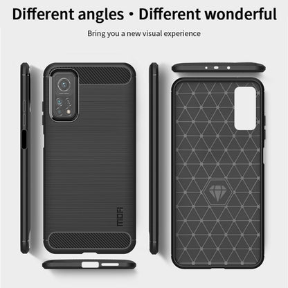 For Xiaomi Mi 10T / 10T Pro / Redmi  K30S MOFI Gentleness Series Brushed Texture Carbon Fiber Soft TPU Case(Black) - Xiaomi Cases by MOFI | Online Shopping UK | buy2fix