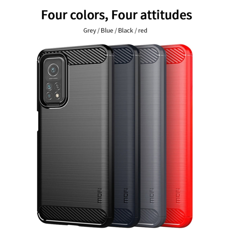 For Xiaomi Mi 10T / 10T Pro / Redmi  K30S MOFI Gentleness Series Brushed Texture Carbon Fiber Soft TPU Case(Black) - Xiaomi Cases by MOFI | Online Shopping UK | buy2fix