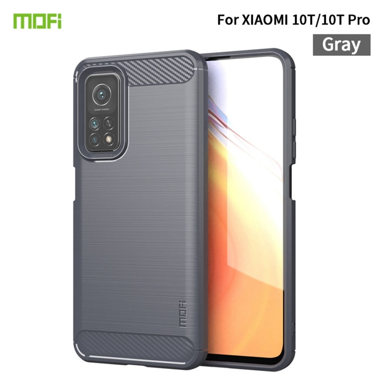 For Xiaomi Mi 10T / 10T Pro / Redmi  K30S MOFI Gentleness Series Brushed Texture Carbon Fiber Soft TPU Case(Grey) - Xiaomi Cases by MOFI | Online Shopping UK | buy2fix