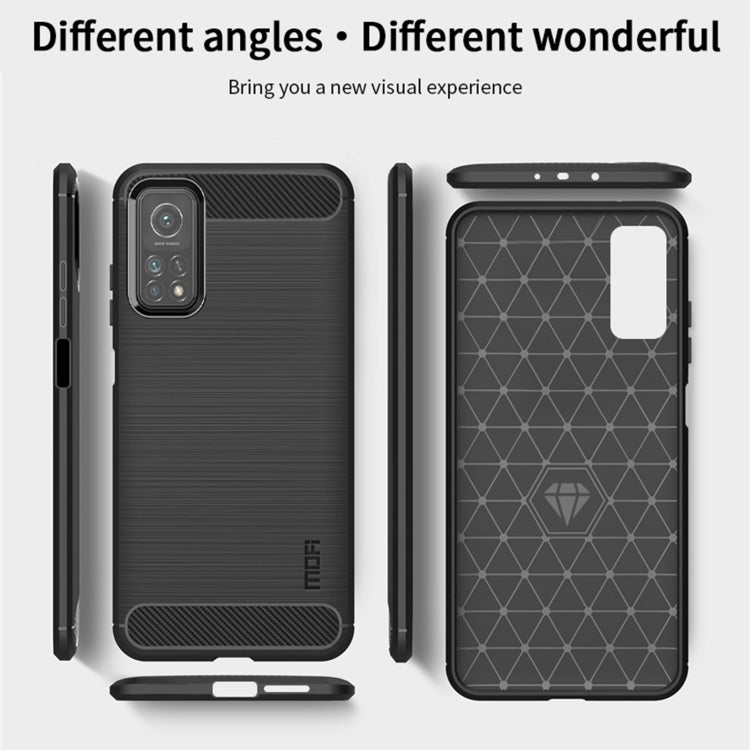 For Xiaomi Mi 10T / 10T Pro / Redmi  K30S MOFI Gentleness Series Brushed Texture Carbon Fiber Soft TPU Case(Grey) - Xiaomi Cases by MOFI | Online Shopping UK | buy2fix