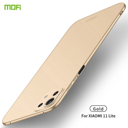 For Xiaomi Mi 11 Lite MOFI Frosted PC Ultra-thin Hard Case(Gold) - Xiaomi Cases by MOFI | Online Shopping UK | buy2fix