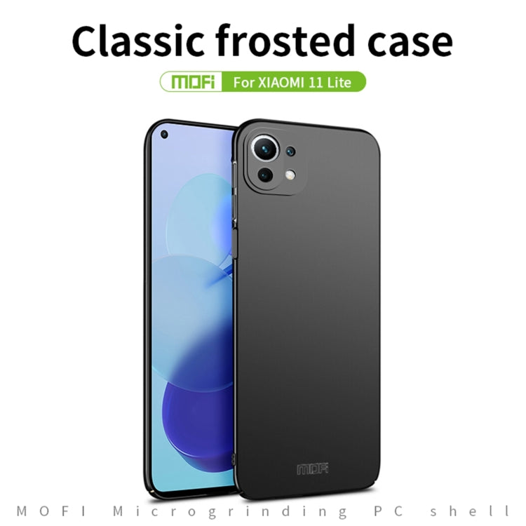 For Xiaomi Mi 11 Lite MOFI Frosted PC Ultra-thin Hard Case(Gold) - Xiaomi Cases by MOFI | Online Shopping UK | buy2fix