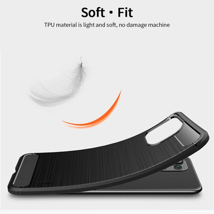 For Xiaomi Mi 11 Lite MOFI Gentleness Series Brushed Texture Carbon Fiber Soft TPU Case(Blue) - Xiaomi Cases by MOFI | Online Shopping UK | buy2fix