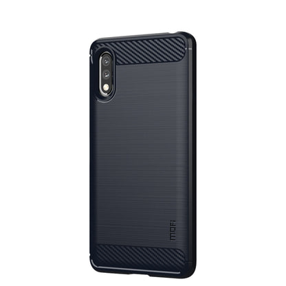 For Sony Xperia ACE ll MOFI Gentleness Series Brushed Texture Carbon Fiber Soft TPU Case(Blue) - Sony Cases by MOFI | Online Shopping UK | buy2fix