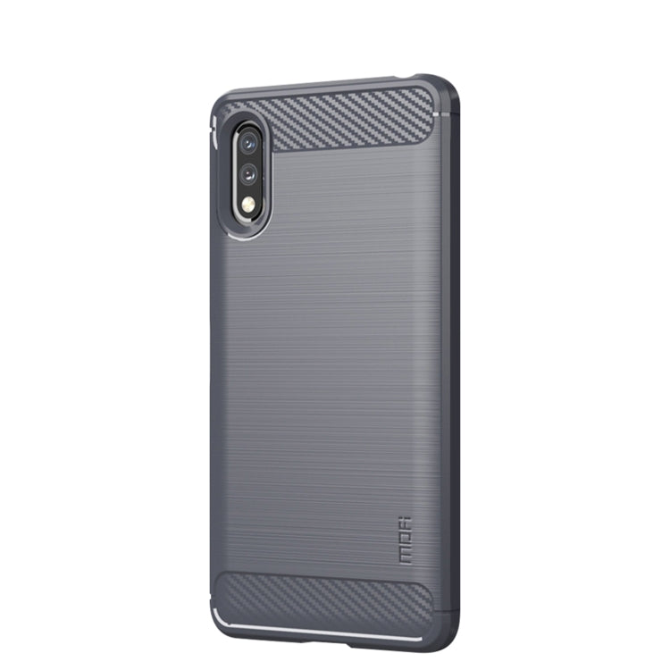 For Sony Xperia ACE ll MOFI Gentleness Series Brushed Texture Carbon Fiber Soft TPU Case(Gray) - Sony Cases by MOFI | Online Shopping UK | buy2fix