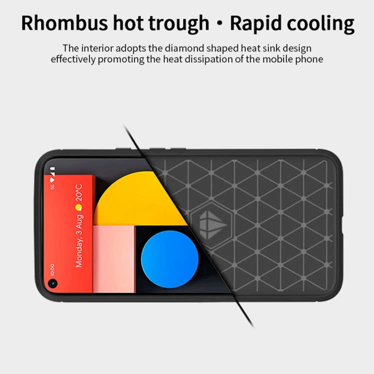 For Google Pixel 5a 5G MOFI Gentleness Series Brushed Texture Carbon Fiber Soft TPU Case(Black) - Google Cases by MOFI | Online Shopping UK | buy2fix