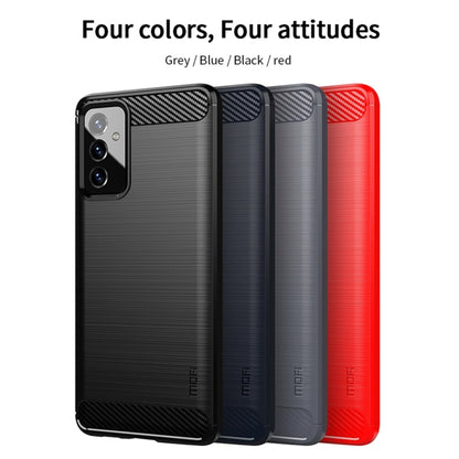 For Samsung Galaxy A82 / Quantum2 MOFI Gentleness Series Brushed Texture Carbon Fiber Soft TPU Case(Blue) - Galaxy Phone Cases by MOFI | Online Shopping UK | buy2fix