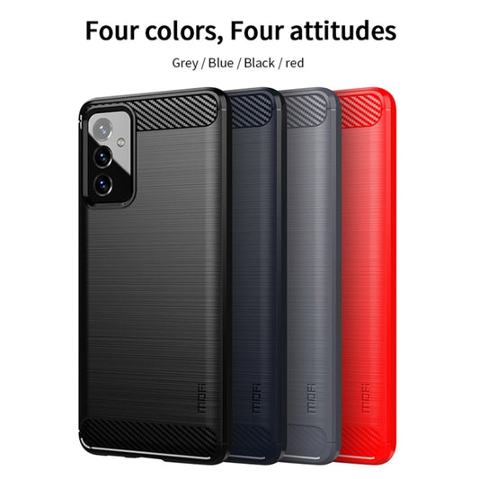 For Samsung Galaxy A82 / Quantum2 MOFI Gentleness Series Brushed Texture Carbon Fiber Soft TPU Case(Gray) by MOFI