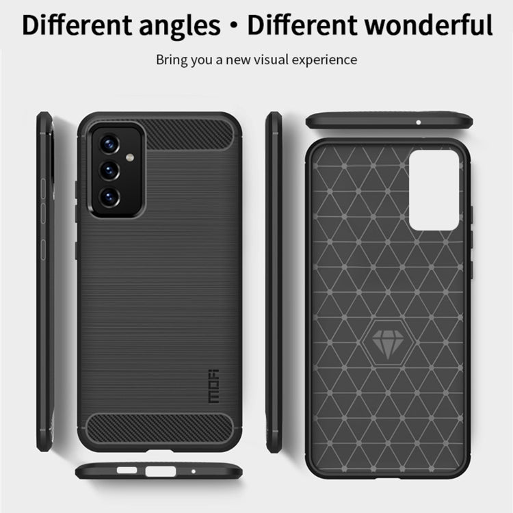 For Samsung Galaxy A82 / Quantum2 MOFI Gentleness Series Brushed Texture Carbon Fiber Soft TPU Case(Gray) - Galaxy Phone Cases by MOFI | Online Shopping UK | buy2fix