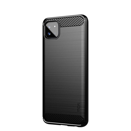 For Samsung Galaxy A22 5G MOFI Gentleness Series Brushed Texture Carbon Fiber Soft TPU Case(Black) - Galaxy Phone Cases by MOFI | Online Shopping UK | buy2fix