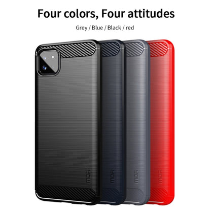 For Samsung Galaxy A22 5G MOFI Gentleness Series Brushed Texture Carbon Fiber Soft TPU Case(Black) - Galaxy Phone Cases by MOFI | Online Shopping UK | buy2fix