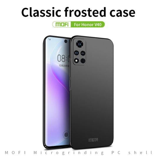 For Honor V40 MOFI Frosted PC Ultra-thin Hard Case(Black) by MOFI