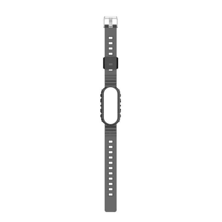 For Xiaomi Band 5 / Band 6 Transparent Case Watch Band(black) - Watch Bands by buy2fix | Online Shopping UK | buy2fix