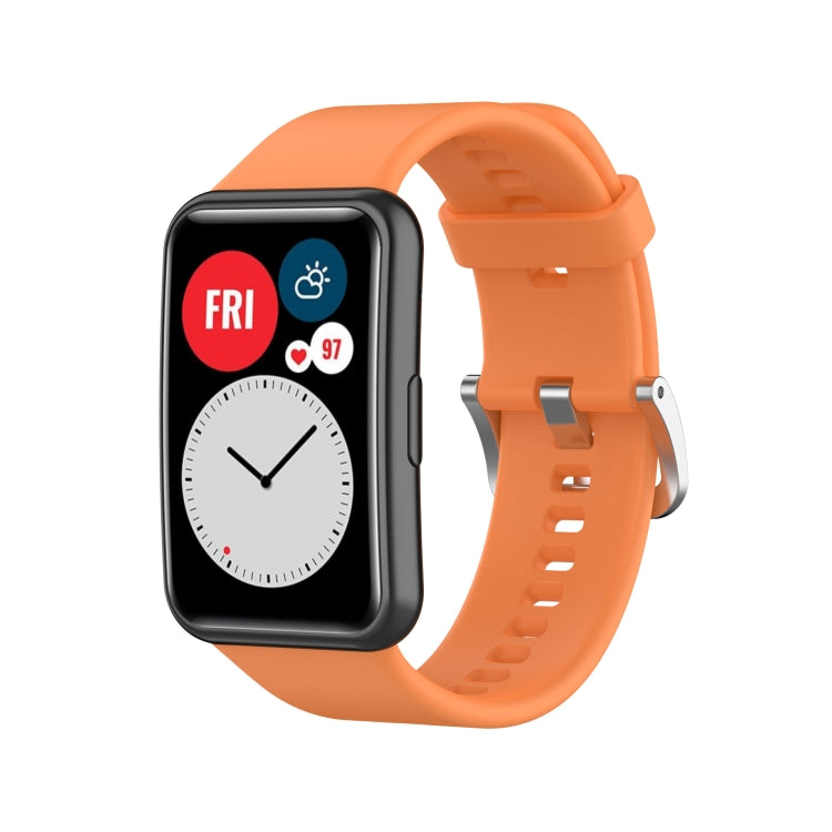 For Huawei Watch Fit TIA-B09 Silicone Watch Band(orange) - Watch Bands by buy2fix | Online Shopping UK | buy2fix
