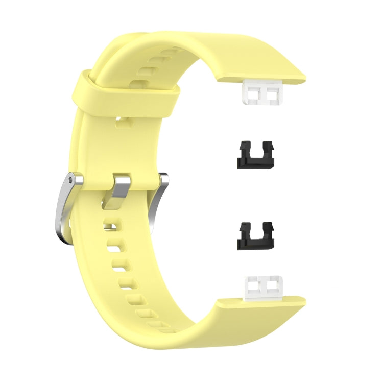 For Huawei Watch Fit TIA-B09 Silicone Watch Band(yellow) - Watch Bands by buy2fix | Online Shopping UK | buy2fix