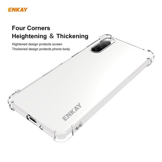 For Sony Xperia 10 III ENKAY Hat-Prince Clear TPU Shockproof Case Soft Anti-slip Cover by ENKAY