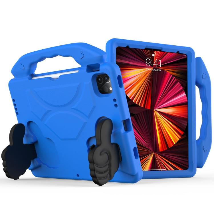 For iPad Pro 11 2022 / 2021 Children EVA Shockproof Tablet Case with Thumb Bracket(Blue) - iPad Pro 11 (2022/2021) Cases by buy2fix | Online Shopping UK | buy2fix