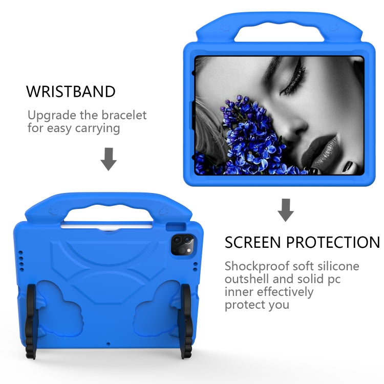 For iPad Pro 11 2022 / 2021 Children EVA Shockproof Tablet Case with Thumb Bracket(Blue) - iPad Pro 11 (2022/2021) Cases by buy2fix | Online Shopping UK | buy2fix