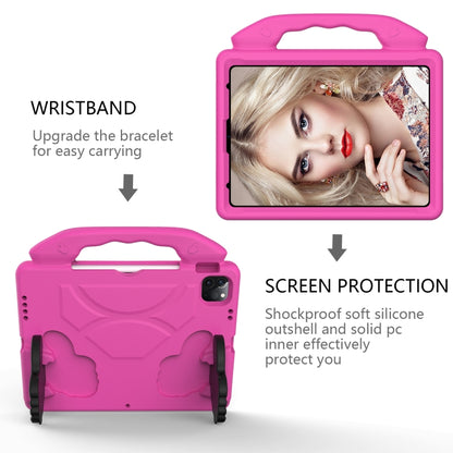 For iPad Pro 11 2022 / 2021 Children EVA Shockproof Tablet Case with Thumb Bracket(Rose Red) - iPad Pro 11 (2022/2021) Cases by buy2fix | Online Shopping UK | buy2fix