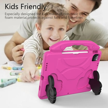 For iPad Pro 11 2022 / 2021 Children EVA Shockproof Tablet Case with Thumb Bracket(Rose Red) - iPad Pro 11 (2022/2021) Cases by buy2fix | Online Shopping UK | buy2fix