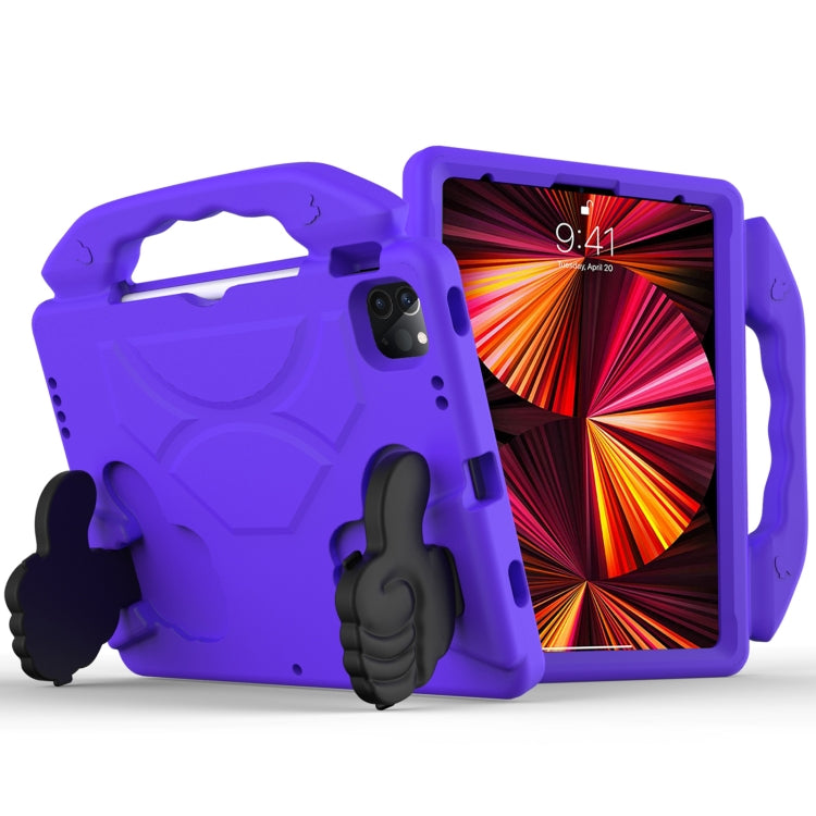 For iPad Pro 11 2022 / 2021 Children EVA Shockproof Tablet Case with Thumb Bracket(Purple) - iPad Pro 11 (2022/2021) Cases by buy2fix | Online Shopping UK | buy2fix