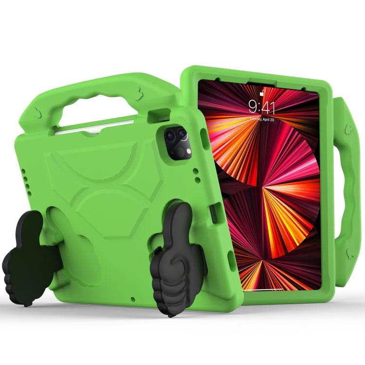 For iPad Pro 11 2022 / 2021 Children EVA Shockproof Tablet Case with Thumb Bracket(Green) - iPad Pro 11 (2022/2021) Cases by buy2fix | Online Shopping UK | buy2fix