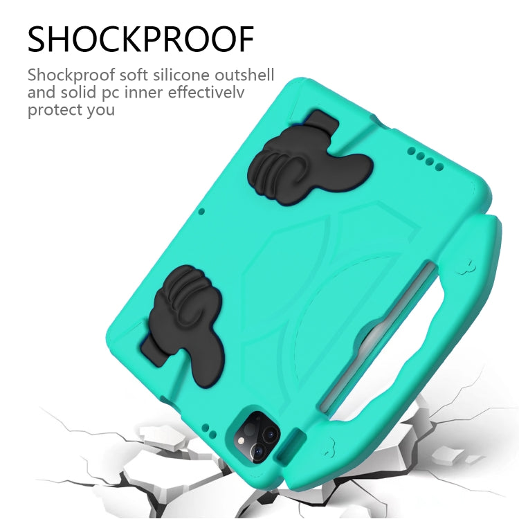 For iPad Pro 11 2022 / 2021 Children EVA Shockproof Tablet Case with Thumb Bracket (Glacier Green) - iPad Pro 11 (2022/2021) Cases by buy2fix | Online Shopping UK | buy2fix