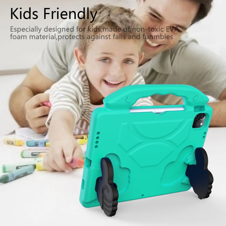 For iPad Pro 11 2022 / 2021 Children EVA Shockproof Tablet Case with Thumb Bracket (Glacier Green) - iPad Pro 11 (2022/2021) Cases by buy2fix | Online Shopping UK | buy2fix