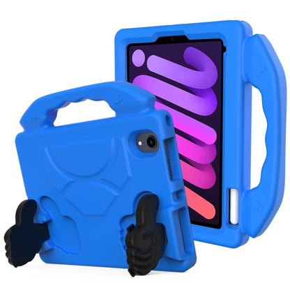 For iPad mini 6 / mini 2024 Children EVA Shockproof Tablet Case with Thumb Bracket(Blue) - iPad mini 6 Cases by buy2fix | Online Shopping UK | buy2fix