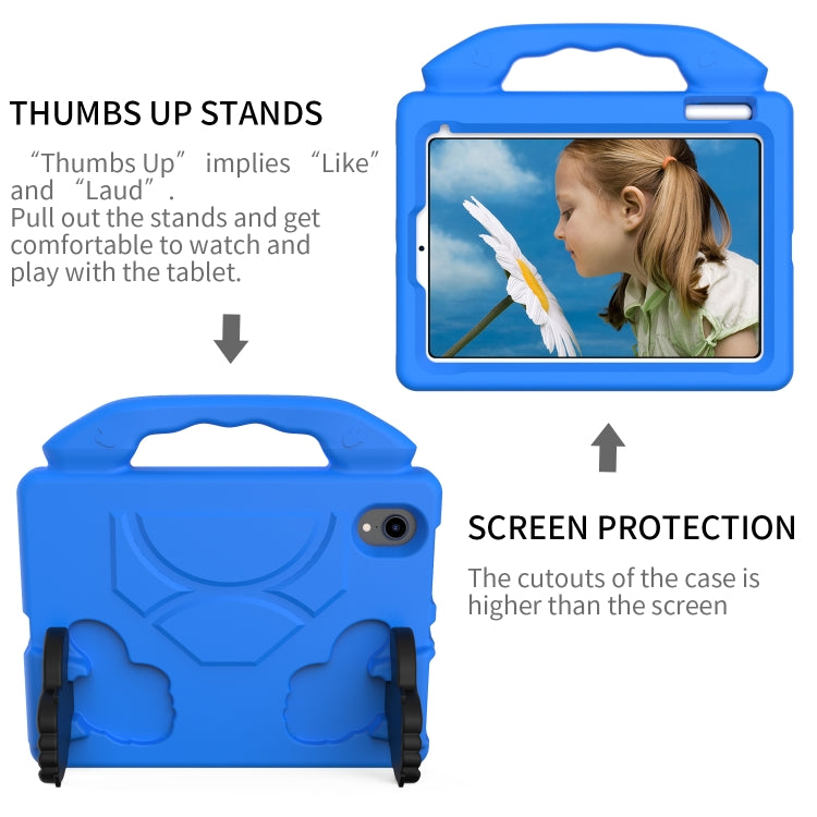 For iPad mini 6 / mini 2024 Children EVA Shockproof Tablet Case with Thumb Bracket(Blue) - iPad mini 6 Cases by buy2fix | Online Shopping UK | buy2fix