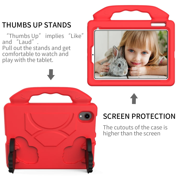 For iPad mini 6 / mini 2024 Children EVA Shockproof Tablet Case with Thumb Bracket(Red) - iPad mini 6 Cases by buy2fix | Online Shopping UK | buy2fix