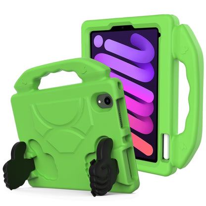 For iPad mini 6 / mini 2024 Children EVA Shockproof Tablet Case with Thumb Bracket(Green) - iPad mini 6 Cases by buy2fix | Online Shopping UK | buy2fix