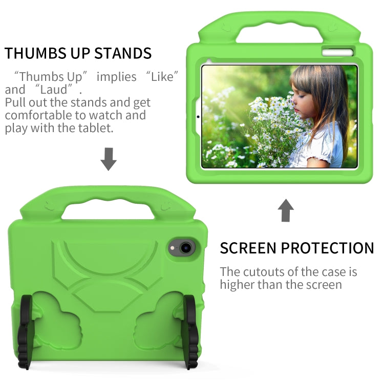 For iPad mini 6 / mini 2024 Children EVA Shockproof Tablet Case with Thumb Bracket(Green) - iPad mini 6 Cases by buy2fix | Online Shopping UK | buy2fix