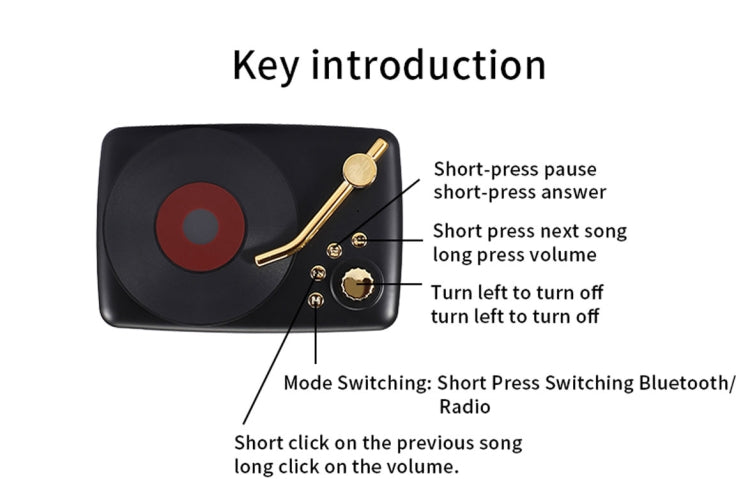 T12 Retro Style Bluetooth Speaker, Built-in High-sensitivity FM Receiving Antenna, Long-Term Voyage - Desktop Speaker by buy2fix | Online Shopping UK | buy2fix