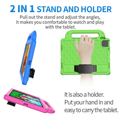 For iPad Pro 11 2022 / 2021 Diamond Series EVA Anti-Fall Shockproof Sleeve Protective Shell Tablet Case with Holder & Strap(Rose Red) - iPad Pro 11 (2022/2021) Cases by buy2fix | Online Shopping UK | buy2fix