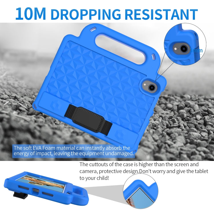 For iPad mini 6 Diamond Series EVA Anti-Fall Shockproof Sleeve Protective Shell Tablet Case with Holder & Strap(Blue) - iPad mini 6 Cases by buy2fix | Online Shopping UK | buy2fix