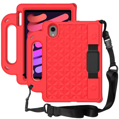 For iPad mini 6 Diamond Series EVA Anti-Fall Shockproof Sleeve Protective Shell Tablet Case with Holder & Strap(Red) - iPad mini 6 Cases by buy2fix | Online Shopping UK | buy2fix